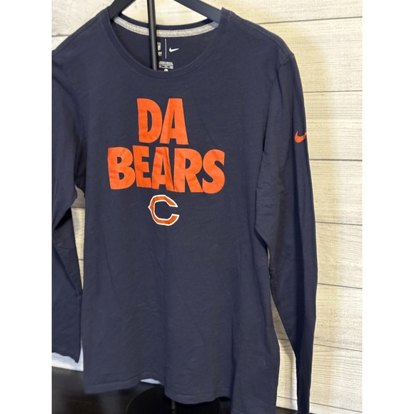 Nike NFL Chicago Bears Da Bears Long Sleeve Shirt Navy Mens 2XL - Picture 2 of 7